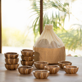 Gaudeep gold stripes diya set of 12